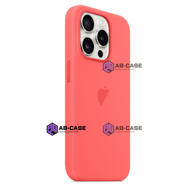 Чохол для iPhone 15 Pro Silicone Case With MagSafe Guava