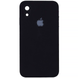 Чехол Silicone Case FULL CAMERA (square side) (для iPhone Xr) (Black)