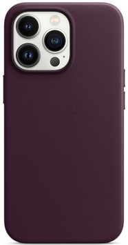 Кожаный чехол Leather Case with MagSafe Marsala для iPhone 13 Pro Max