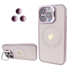 Чохол для iPhone 11 Logo Case PU Leather з лінзами та підставкою Stand Camera - Pink Sand