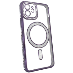 Чохол для iPhone 11 Diamond Shining Case with MagSafe із захисними лінзами на камеру, Deep Purple