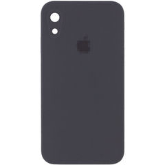 Чехол Silicone Case FULL CAMERA (square side) (для iPhone Xr) (Charcoal Gray)