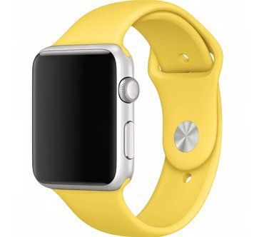 Силиконовый ремешок Silicone Sport Band для Apple Watch : [42mm Series 1-3] | 44mm | 45mm | 46mm | 49mm &ndash; №55 Canary Yellow, S