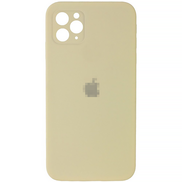 Чохол Silicone Case FULL CAMERA (square side) (на iPhone 11 pro) (Mellow Yellow)