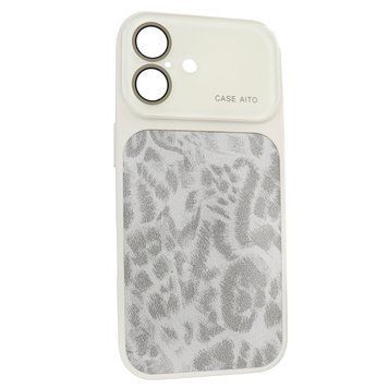 Чехол для iPhone 17 : AITO PU-Leather Leopard Case &ndash; White