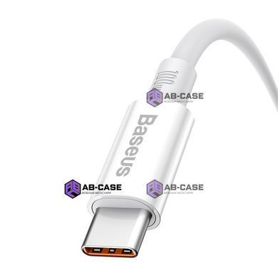 Кабель 100W (USB to Type-C) Baseus Superior Series Fast Charging Moon &ndash; White (1m)