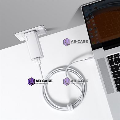 Кабель 100W (USB to Type-C) Baseus Superior Series Fast Charging Moon &ndash; White (1m)