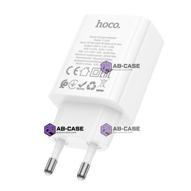 Зарядное устройство 20W (1 Type-C) Hoco C143A Benefit PD (White)