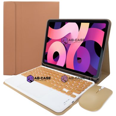 Чехол для iPad 10 (2022-10.9) с клавиатурой, тачпадом и мышкой - Brown