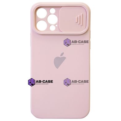 Чохол Silicone with Logo Hide Camera, для iPhone 12 Pro Max (Pink Sand)