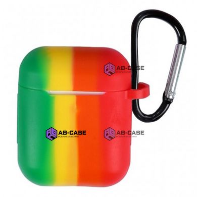 Чохол Case AirPods Rainbow (на AirPods 1/2, Mint-Red)