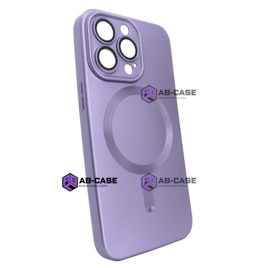 Чохол матовий Silicone with MagSafe для iPhone 14 Pro Max із захисними лінзами на камеру Deep Purple