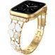 Ремешок Flower Steel Band для Apple Watch : 38mm | 40mm | 41mm | [42mm Series 10-12] &ndash; Gold - White