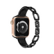 Ремінець для Apple Watch 38|40|41mm металевий Fashion Lady Band Black-Green 5