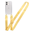 Чехол для iPhone 13 mini : с ремешком прозрачный Crossbody &ndash; Yellow