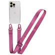 Прозрачный чехол для iPhone 11 Pro c ремешком Crossbody Rose Red