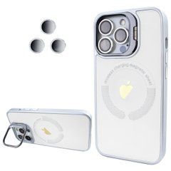 Чохол для iPhone 11 Logo Case PU Leather з лінзами та підставкою Stand Camera - White