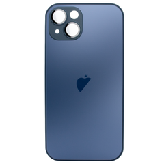 Чехол стеклянный для iPhone 14 Plus AG Glass with Magsafe  с защитой камеры Blue