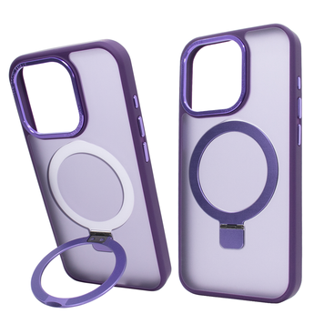 Чохол для iPhone 15 Pro Max NEW Matte Guard with MagSafe з підставкою Deep Purple