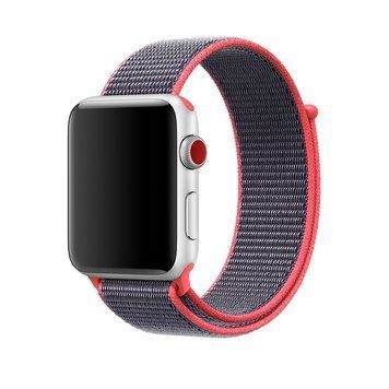 Ремешок для Apple Watch Nylon Loop нейлоновый (42mm, 44mm, 45mm, 46mm, 49mm, Electric Pink)