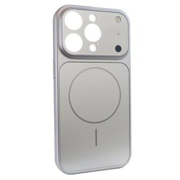 Чохол для iPhone 14 Pro : Nofelet AG Glass Case with MagSafe &ndash; Silver