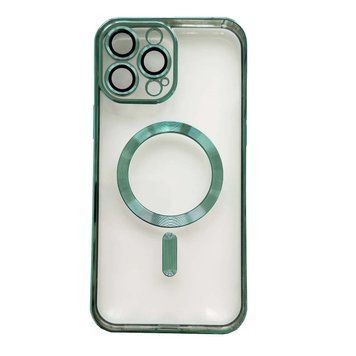 Чехол Shining with MagSafe для iPhone 12 Pro с защитными линзами на камеру Green