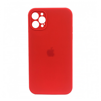 Чохол Silicone Case FULL CAMERA (square side) (на iPhone 12 pro) (Red)