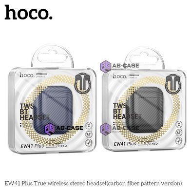 Наушники беспроводные HOCO EW41 Plus True wireless stereo headset CARBON ver. BT5.3/6hours Blue