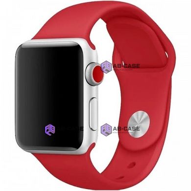 Силиконовый ремешок для Apple Watch (42mm, 44mm, 45mm, 49 mm №33 Dark Red, S)