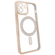 Чехол для iPhone 11 Diamond Shining Case with MagSafe с защитными линзамы на камеру, Gold