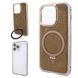 Чохол для iPhone 15 Pro Max Metal Bumpers Suede Case with MagSafe Stand - Brown