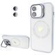 Чохол для iPhone 11 Logo Case PU Leather з лінзами та підставкою Stand Camera - White