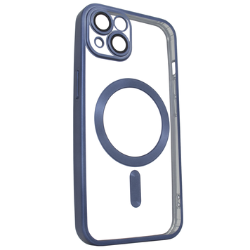 Чохол для iPhone 13 матовий Shining with MagSafe із захисними лінзами на камеру Titanium Blue