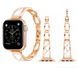 Ремешок для Apple Watch 38|40|41mm металлический Fashion Lady Band Rose Gold - White