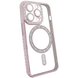 Чохол для iPhone 15 Pro Max Diamond Shining Case with MagSafe із захисними лінзами на камеру, Rose Gold 1