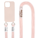 Чехол для iPhone 13 Pro Crossbody case with Twine Pink Sand