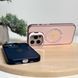 Чохол для iPhone 12 Logo Case PU Leather з лінзами та підставкою Stand Camera - Pink Sand 2