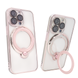 Чехол для iPhone 15 Pro Max Clear Shining Holder with MagSafe Rose Gold
