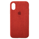 Чехол Alcantara FULL для iPhone (iPhone XR, Red)