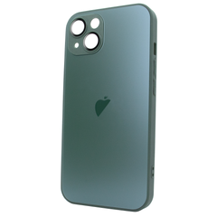 Чехол стеклянный для iPhone 14 Plus AG Glass with Magsafe с защитой камеры Green