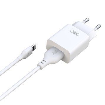 Зарядний пристрій 2,4A (1 USB) XO L99 з кабелем USB - Lightning (White)