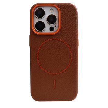 Чехол для iPhone 13 Pro Max : Grain Silicone with MagSafe &ndash; Saddle Brown