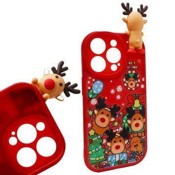 Чохол для iPhone 13 Pro Max Merry Deer Case - Red