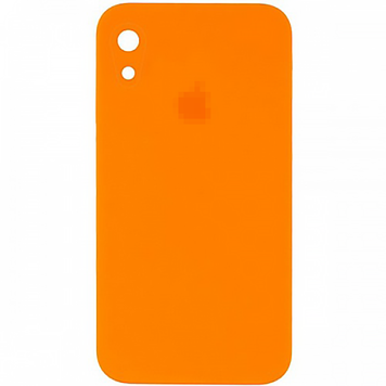 Чехол Silicone Case FULL CAMERA (square side) (для iPhone Xr) (Electric Orange)
