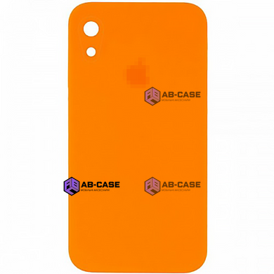 Чехол Silicone Case FULL CAMERA (square side) (для iPhone Xr) (Electric Orange)