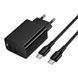 Комплект швидкої зарядки 30W (1 USB + 1 Type-C) Hoco CS95A Leader PD+QC3.0 з кабелем Type-C - Type-C (Black) 1