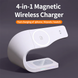 Безпровідна зарядка 4 в 1 Magsafe 30w (iPhone+Phone+Apple Watch+AirPods) (White) 2