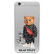 Чохол прозорий Print Bear Stuff на iPhone 6/6s Мишка с кальяном