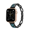 Ремінець для Apple Watch 42mm | 44mm | 45mm | 46mm | 49mm металевий Fashion Lady Band Black-Green
