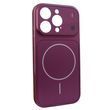 Чехол для iPhone 15 Pro : Nofelet AG Glass Case with MagSafe &ndash; Dark Cherry